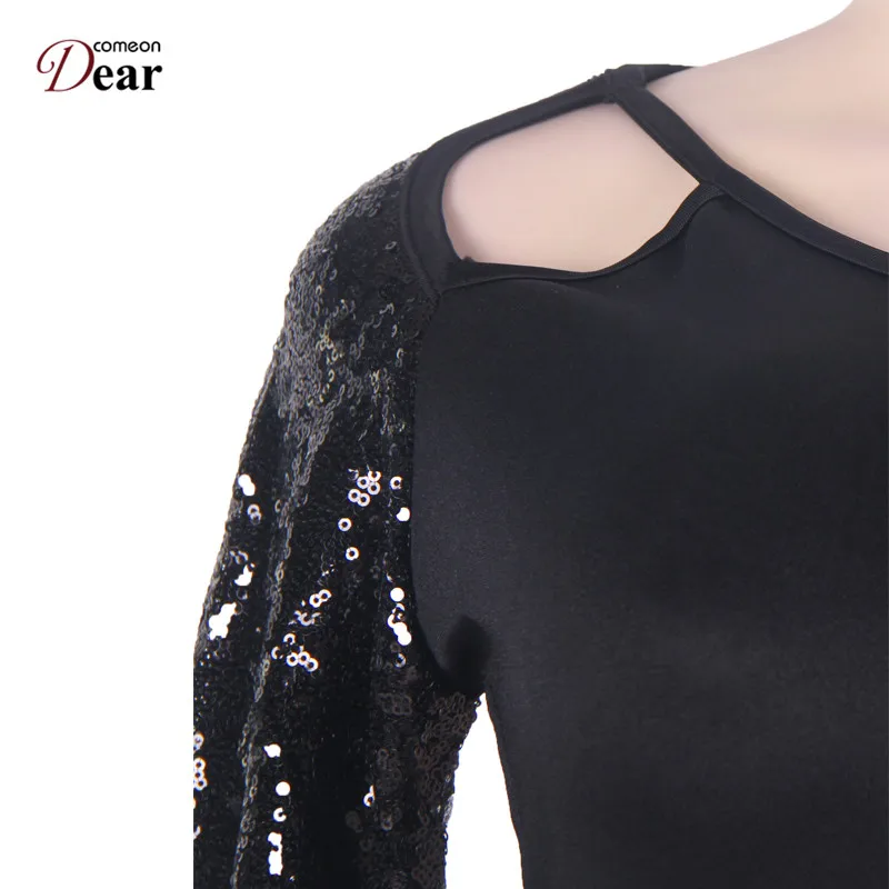 Да ладно дорогой осень плюс Размеры блестками мини-платье Бандажное платье