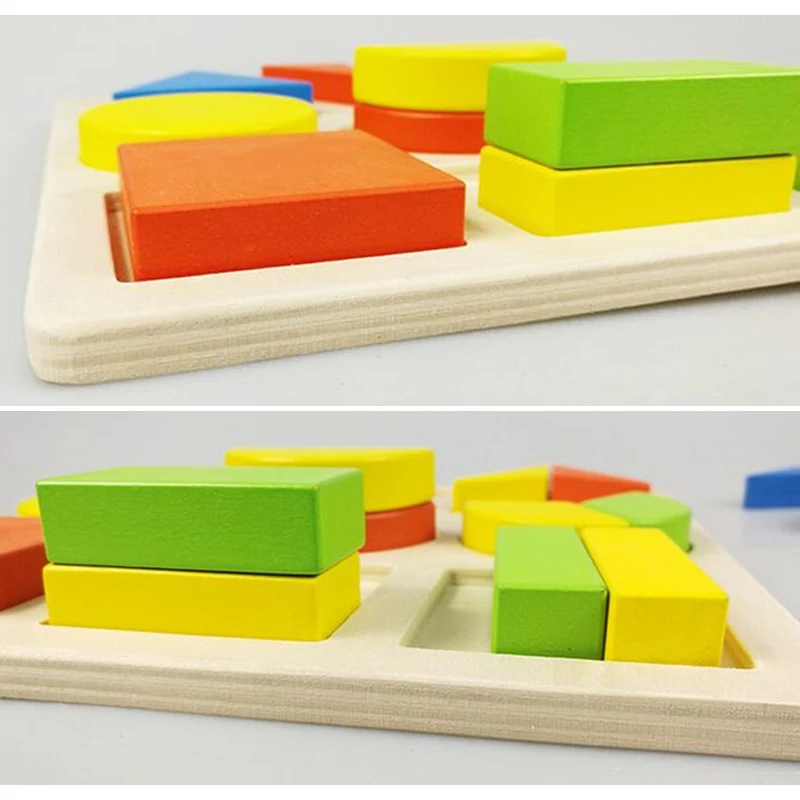 Игрушки Монтессори для детей раннее обучение головоломка деревянные игрушки 3D