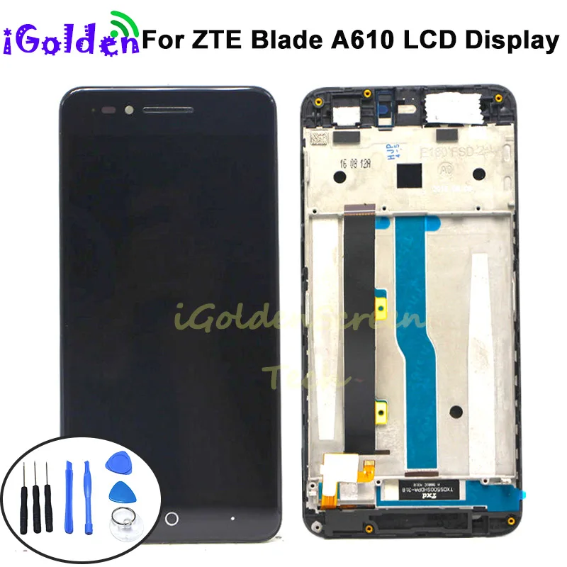 ЖК дисплей 5 0 дюйма для ZTE Blade A610 сенсорный экран HD дигитайзер в сборе с рамкой
