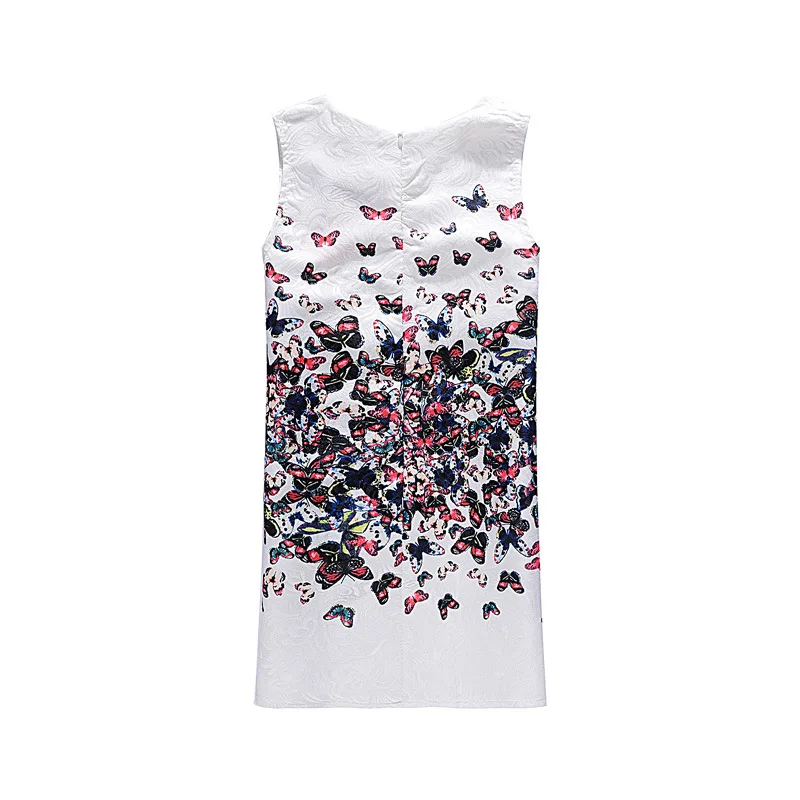 Платье для девочек летнее вечерние принтом в виде бабочки розы на Возраст 3-10 лет |