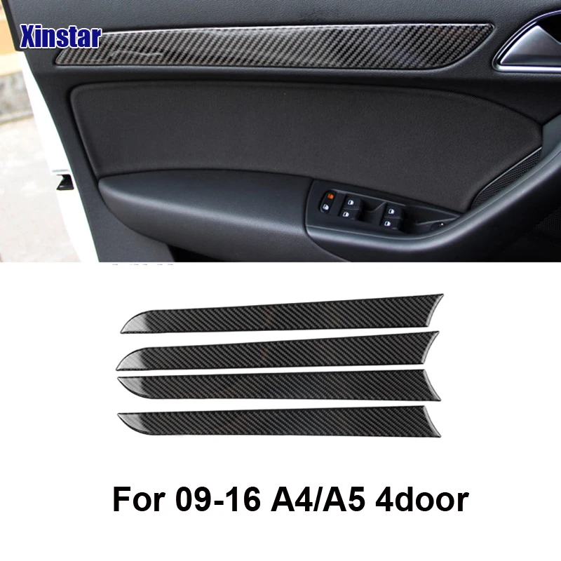 

real carbon fiber Car door decoration for Audi sline A4 A5 4 door