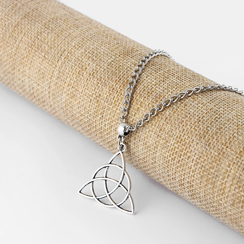 1PCS Abstract Keltic Knot Triangle Pagan Charm Pendant Link Chain Necklace Choker | Украшения и аксессуары