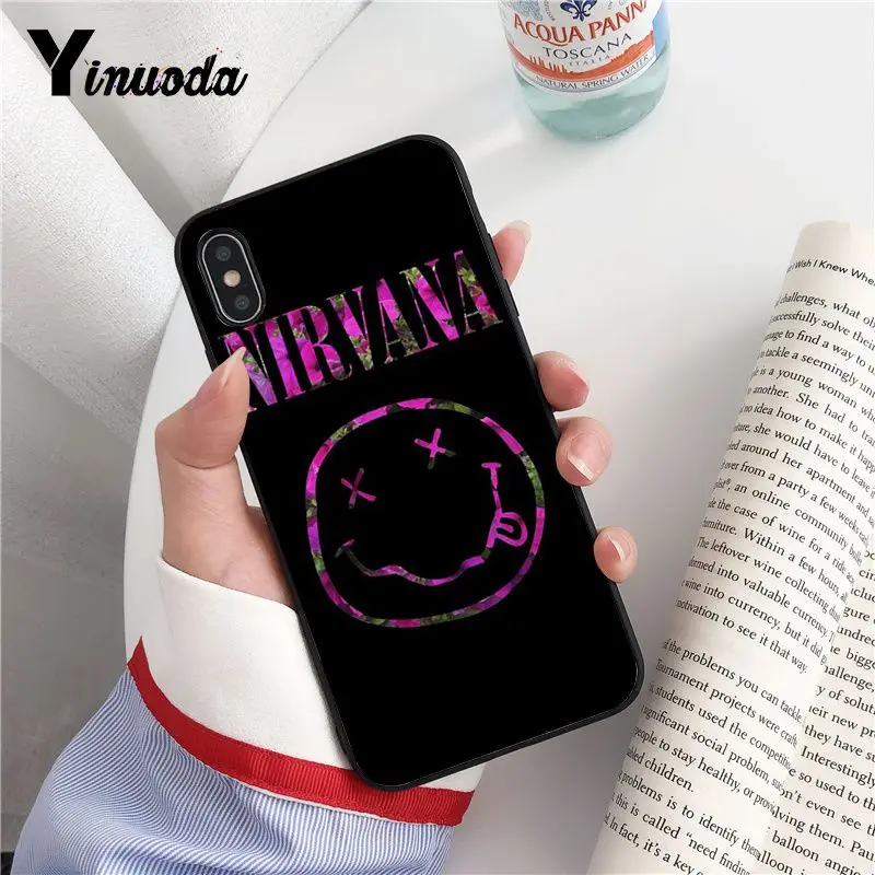 Yinuoda Nirvana Kurt Cobain черный мягкий чехол из ТПУ для iPhone X XS MAX 6 6s 7 7plus 8 8Plus 5 5S SE XR Fundas Capa |