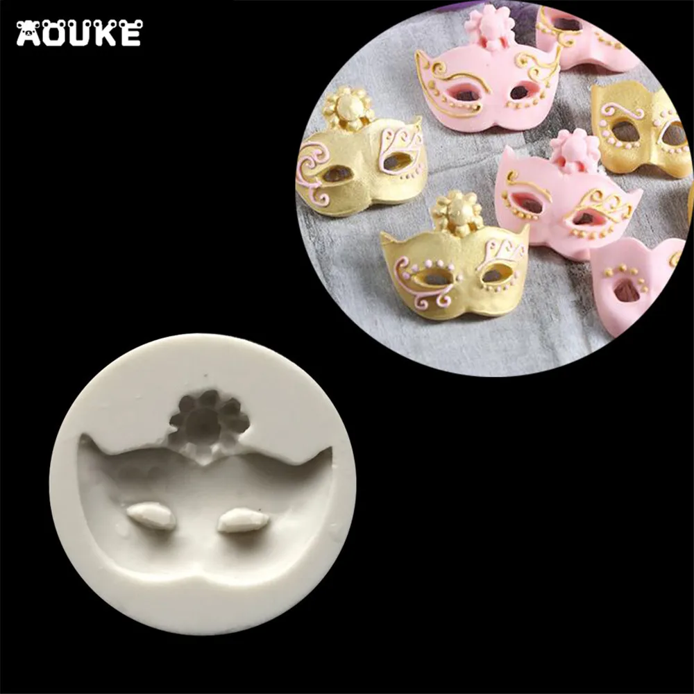 

Mask Domino Shape Fondant Cake Silicone Mold Biscuits Chocolate Mould Cookies Pastry Molds DIY Baking Cake Decoration Tools K048