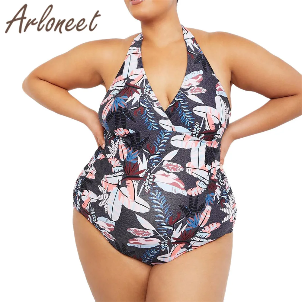 Женская одежда ARLONEET купальник для беременных с высокой талией и принтом Цельный