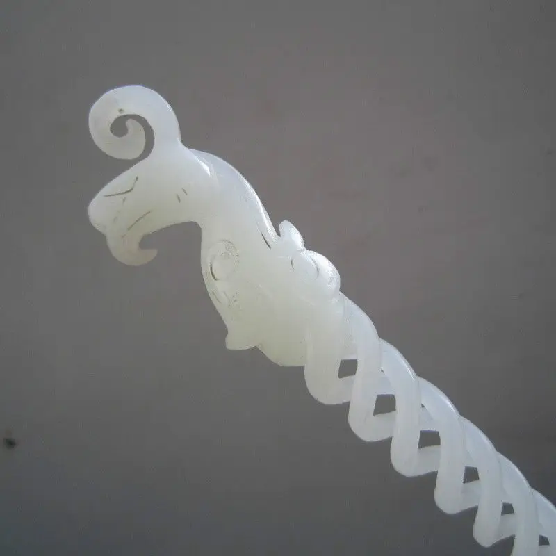 Тонкая ручная вырезная китайская Нефритовая фотография HETIAN|hairpin| |