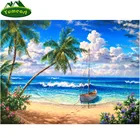 Полная мозаика, алмазная живопись, лето, пляж, отдых, масляная живопись, мозаика, узор, алмазы, инкрустированные алмазами 5d стразы, вышивка, пейзаж