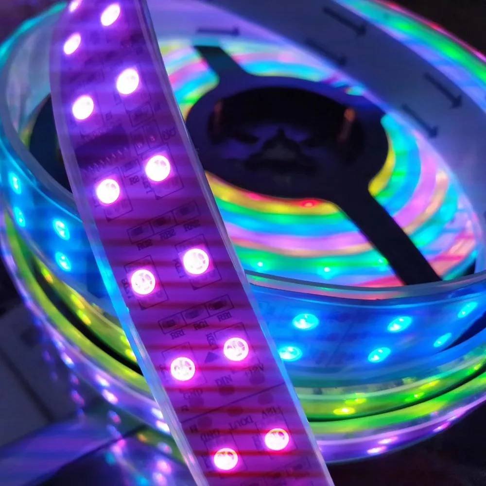 Светодиодная лента RGB 5050 с двумя рядами водонепроницаемая светодиодная WS2812B