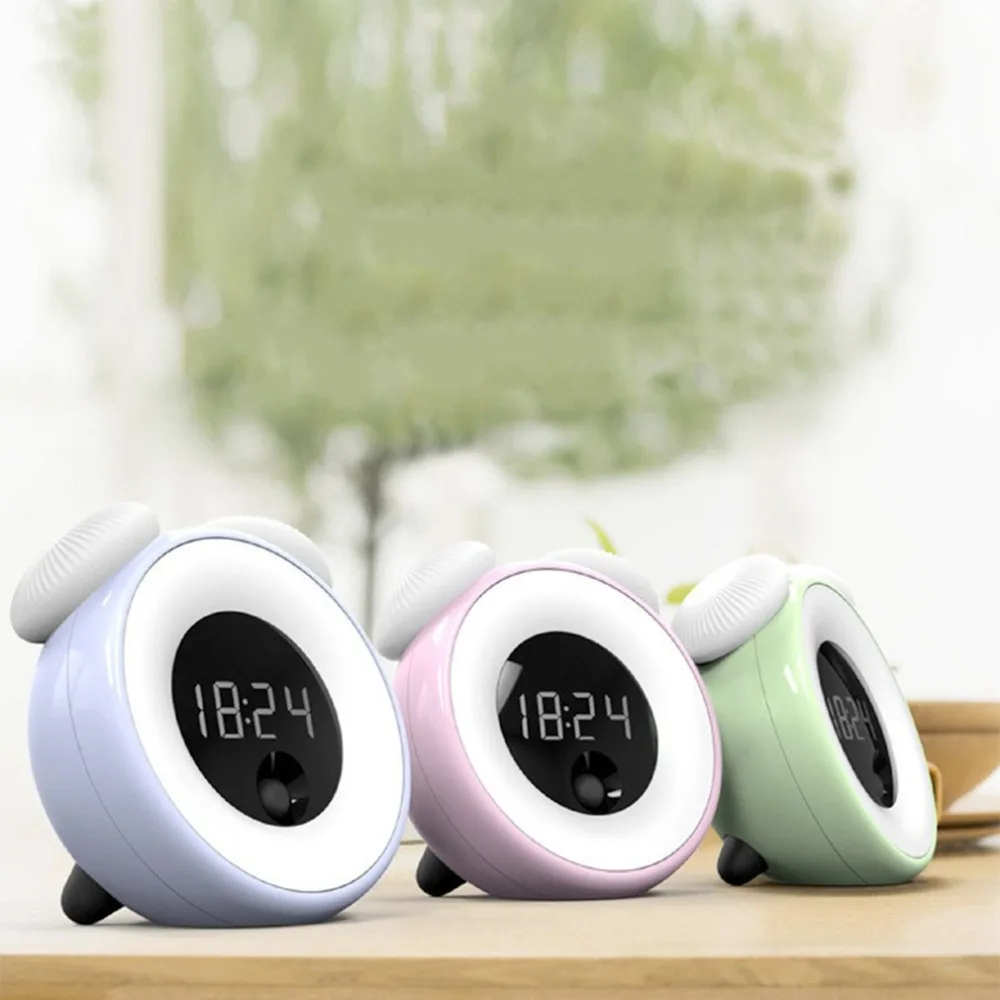 ICOCO цифровые часы будильник человека Сенсор светодиодный USB ночник мягкий яркий