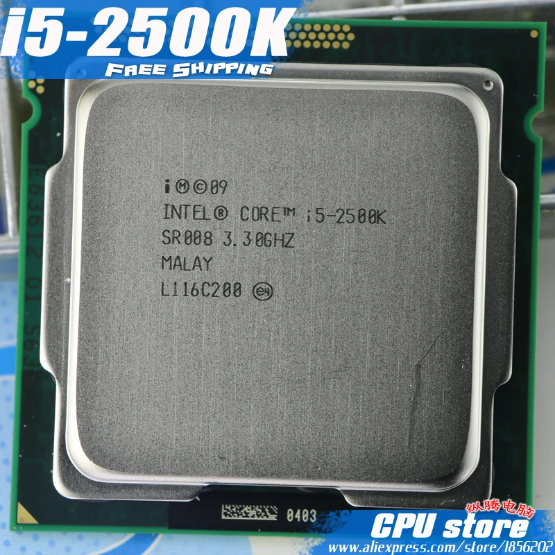 Процессор Intel i5 2500K четырехъядерный 3 ГГц LGA 1155 TDP: 95 Вт 6 Мб кэш-памяти с графическим