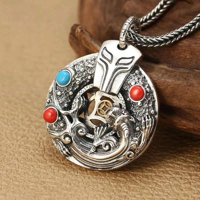 EDC 925 серебряный нож бусы кольца кулон уличный Паракорд украшения серебро