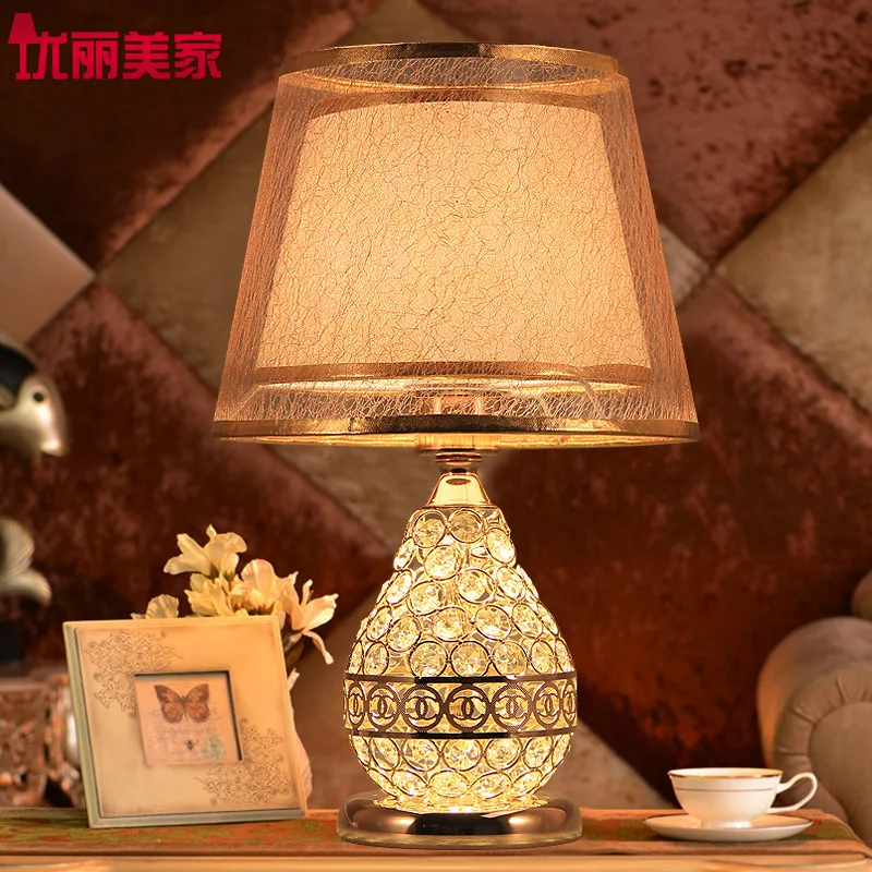 Роскошная Хрустальная настольная лампа TUDA для спальни светодиодная