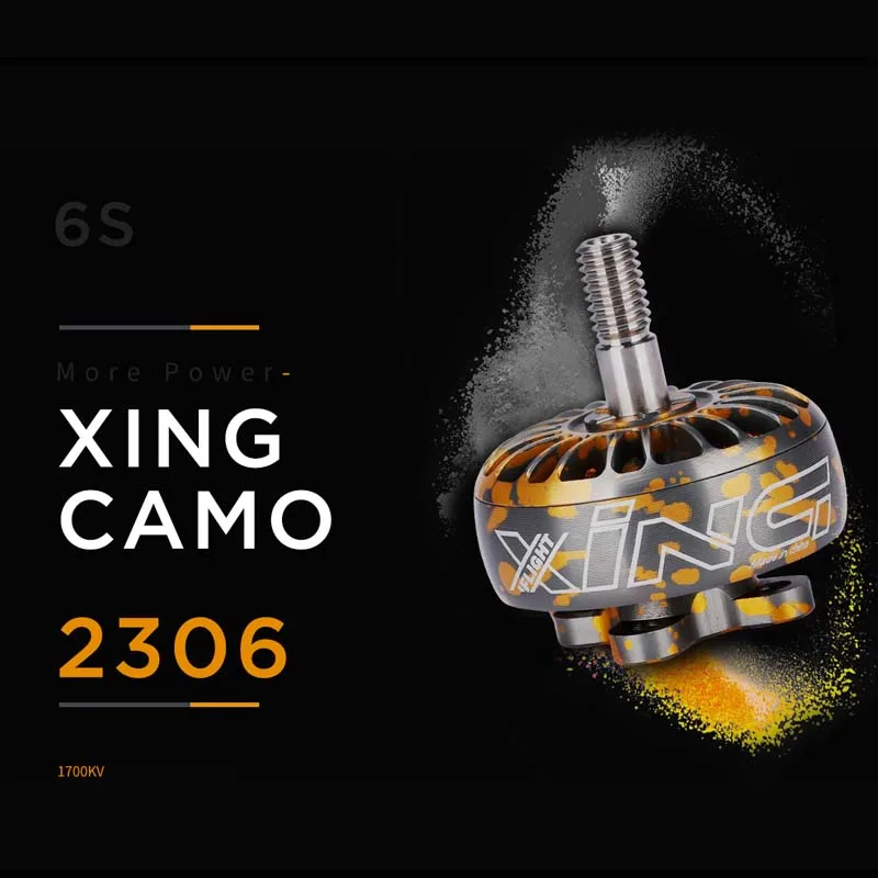 IFlight XING Camo 2306 1700kv 3 6 S FPV Бесщеточный двигатель RC совместимый 5 дюймов опора для