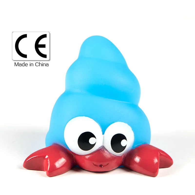 Горячая Детская ванная комната детские игрушки для ванной bebe Смешанные Красочные Животные Мягкий резиновый плавающий Сжимаемый игрушки для плавания отмель крабы