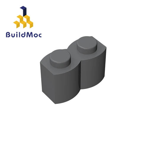 BuildMOC 30136 кирпич модифицированный 1x2 бревна для строительных блоков части DIY логотип развивающие творческие подарочные игрушки - Цвет: M0302-05