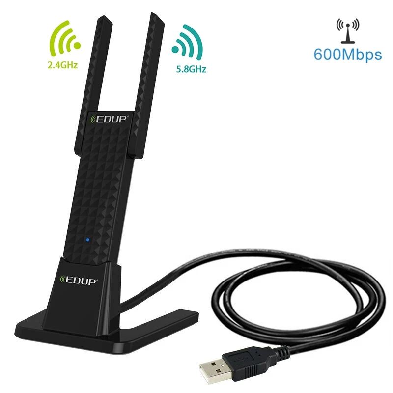 EDUP EP AC1631 600 Мбит/с двухдиапазонный 11AC USB беспроводной адаптер WiFi сетевая карта с 2