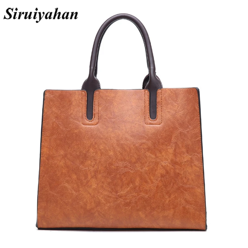 

Siruiyahan Bag Women Leather Handbags Bolsa Feminina Bags Handbags Women Famous Brands Solid Soft Tote Women Messenger Bags