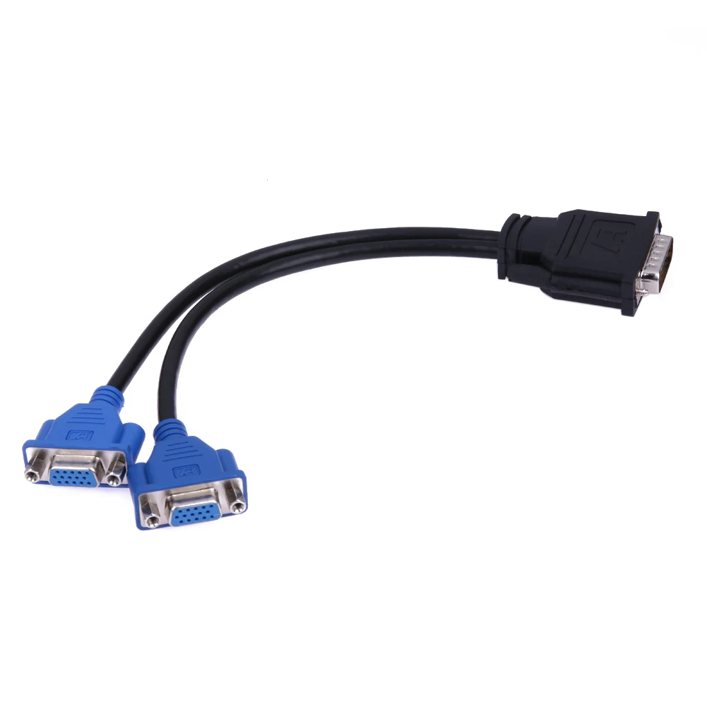 DMS-59 штыревой разъем для 2 VGA 15 Pin Женский Видео сплиттер адаптер кабель монитор
