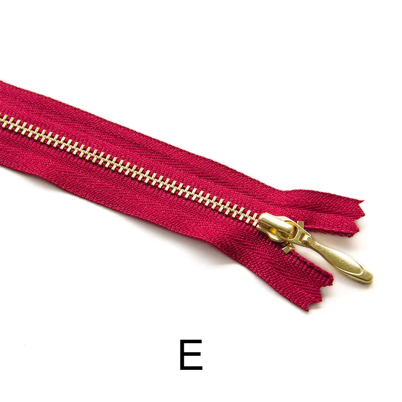 E 1 шт. YKK 3# золотой зуб металлическая молния закрытый конец автоматический замок DIY для сумки кошелек платье обувь Лоскутные аксессуары - Цвет: E