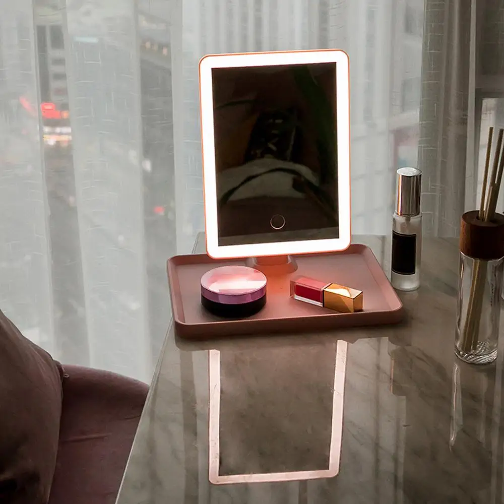 Зеркало для макияжа роскошное зеркало с естественным белым светодиодом дневного