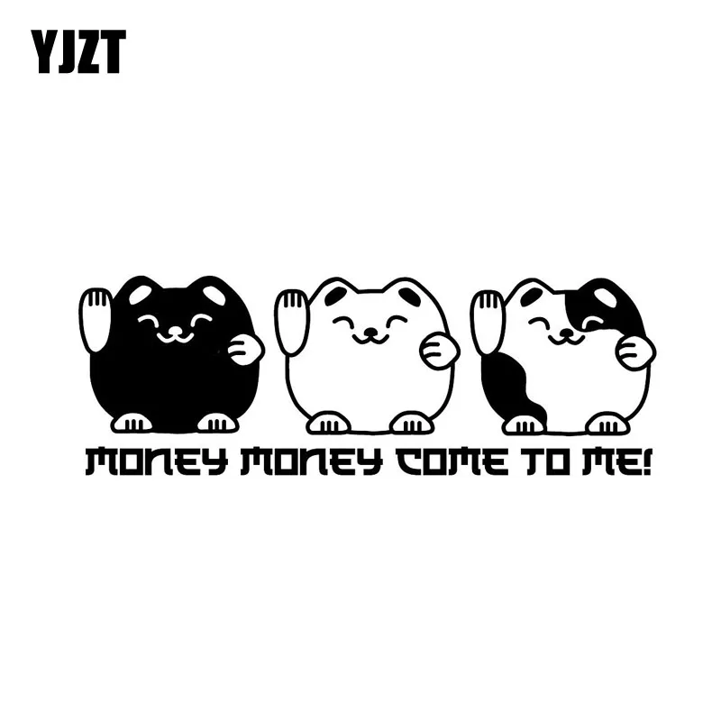 YJZT 15 2 см * 5 Деньги приходят в MI! Автомобильная наклейка LUCKY CATS виниловая | Наклейки на автомобиль -32911374638