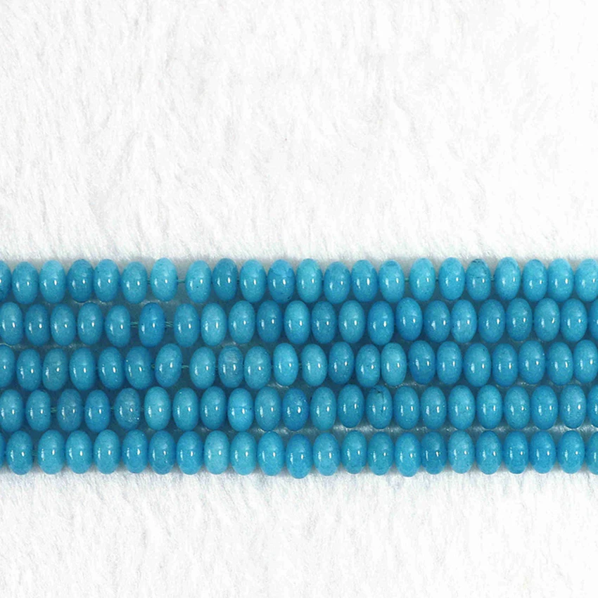 

Unique natural blue stone chalcedony jades 5*8mm beautiful abacus beads loose diy elegant trendy gift Jewelry fidnings B165