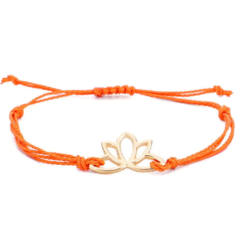 MLING Винтаж Многоцветный Веревка цепь браслет богемное золото серебро с цветком