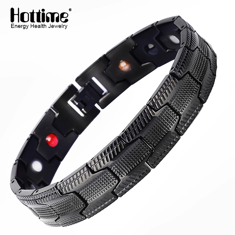 Hottime отрицательные ионы Магнитная терапия 316L браслет из нержавеющей стали и био