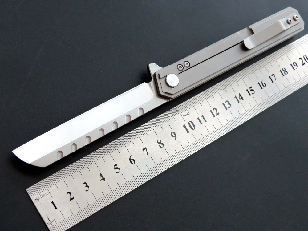 BJL складной нож D2 стальное лезвие TC4 титановый сплав ручной Походный инструмент