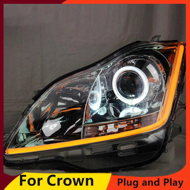 Стайлинг автомобиля KOWELL для Toyota Crown 2005 2009 светодиодный светодиодные фары ДХО