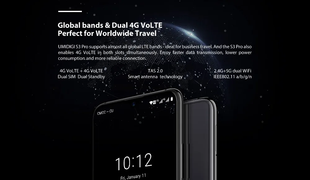 Мобильный телефон UMIDIGI S3 Pro Android 9,0, 48MP, 12MP, 20MP камера, 5150 мАч, 128 ГБ, 6 ГБ, 6,3 дюйма, FHD+ NFC, керамический, глобальный, 4G Band, смартфон