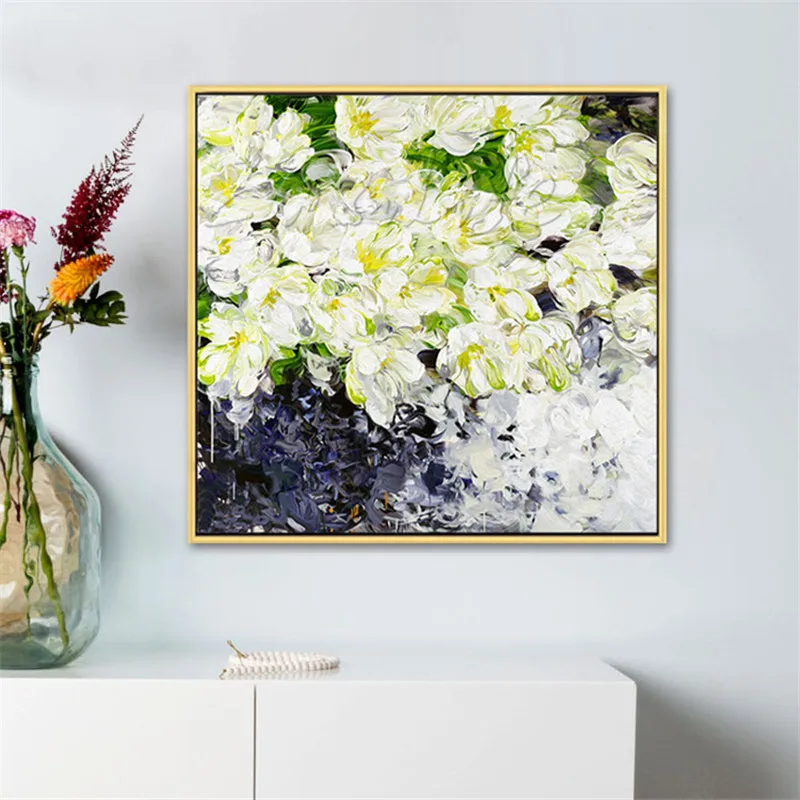 Ручная роспись маслом цветок Холст Wall Art Фотографии для гостиной домашнего