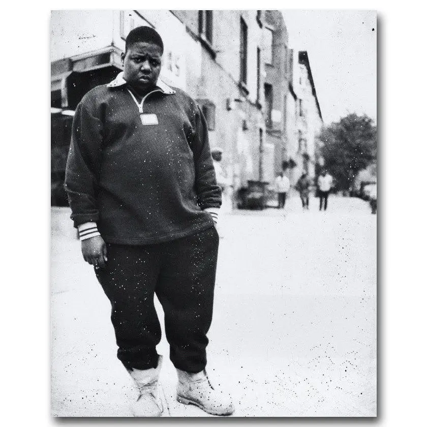Художественная печать США рэпер известный b. I.g Biggie Smalls 14x21 24x36 27x40 дюймов Шелковый