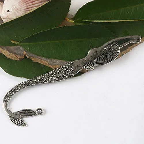 

5pcs Tibetan silver mermaid craft bookmarks h3072