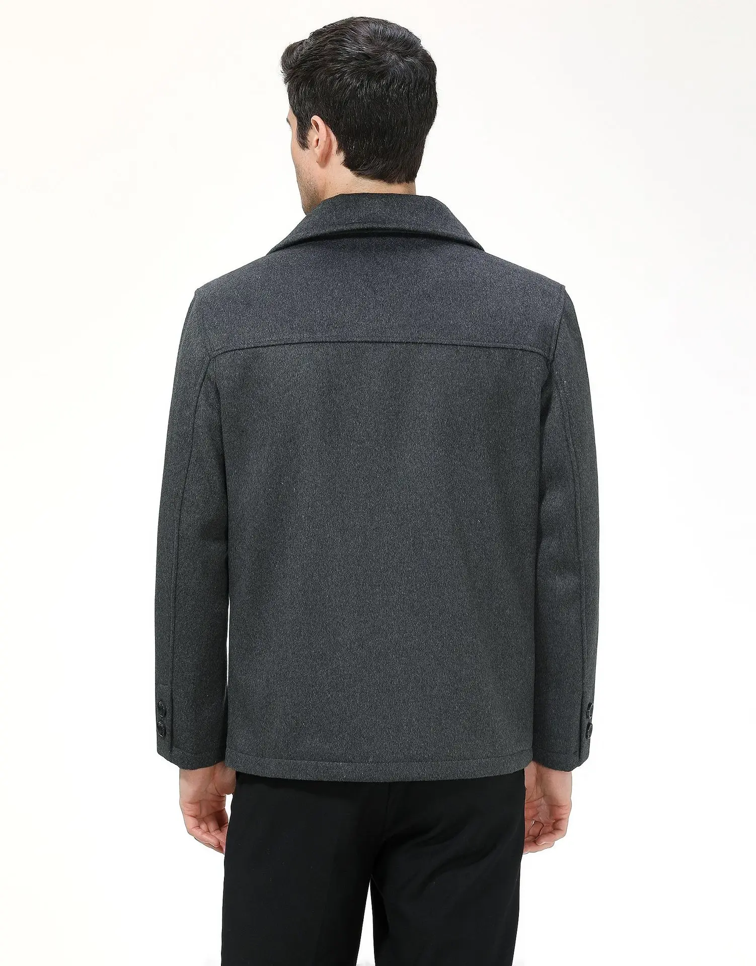 

New Arrival Fashion Autumn Winter Men Overcoat Casual Thick Mens Wool Coat Short High Quality Plus Size M L XL 2XL 3XL 4XL