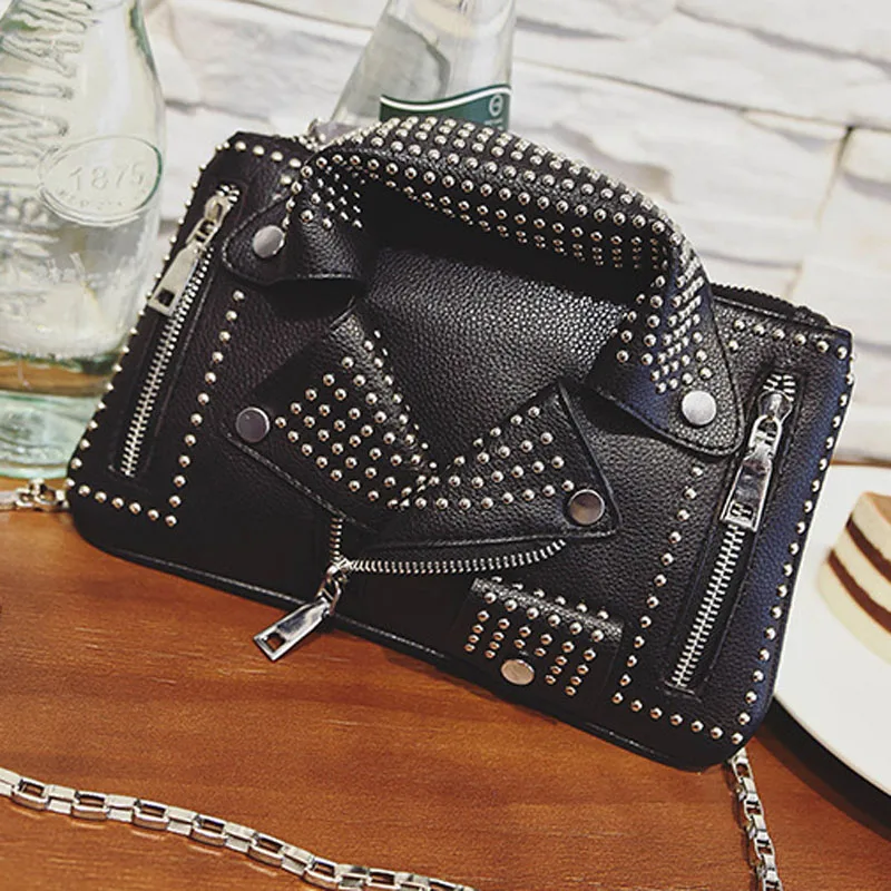 2018 новые модные женские сумки с заклепками футболки дизайнерские на плечо