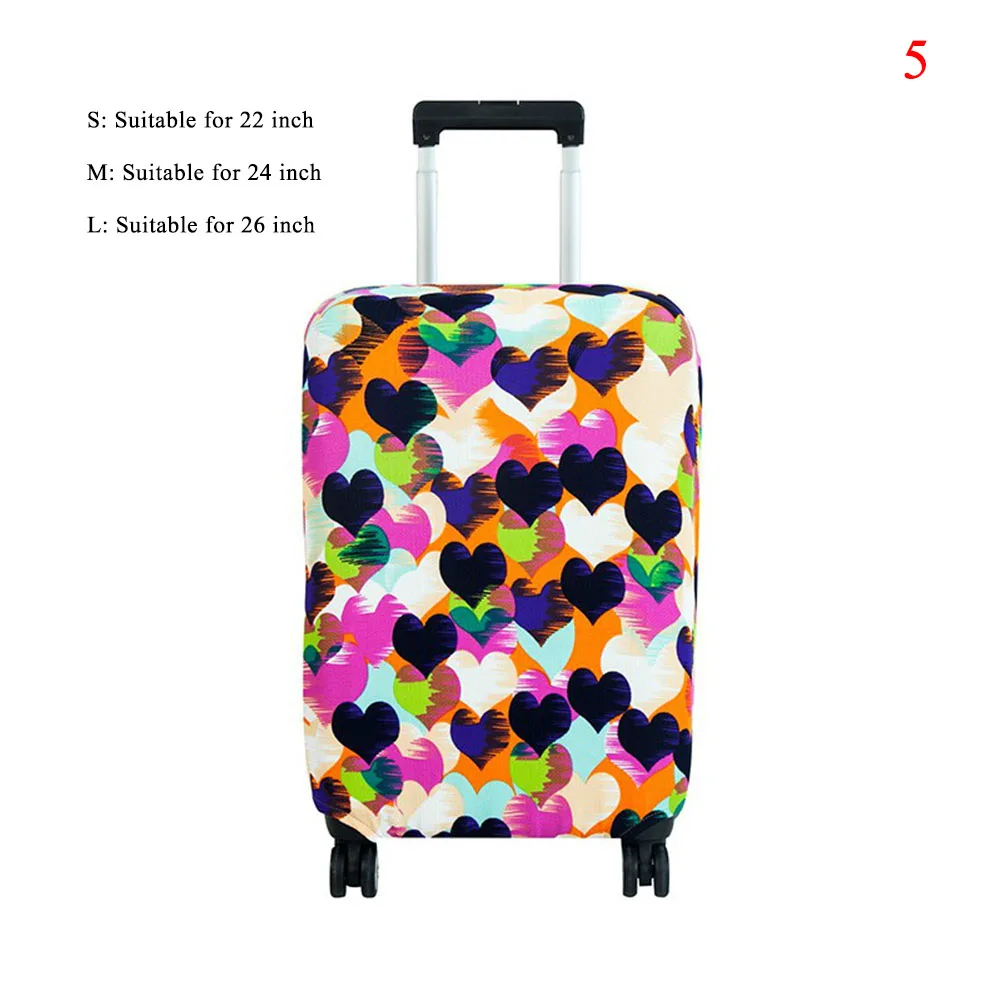 5 22-26 inch Travel Luggage Cover Protector Suitcase for Trolley Case Trunk Case Dust Cover Print Dot Striped Luggage Cover Punk - Цвет: 5
