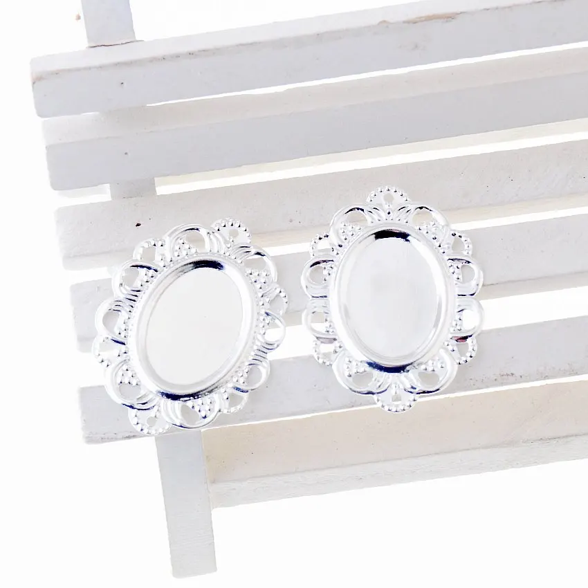 MIAOCHI 100 шт. филигранные Кабошоны, закрепляющие оболочки, коннекторы, поделки, украшения «сделай сам» 32x24 мм