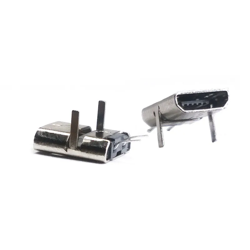 20 шт./лот USB 90 градусов DIP 2 Pin разъемы Micro разъем пластиковый корпус Jack Tail Sockect мини