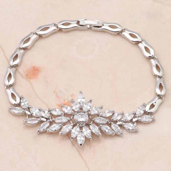 Noble Design shining bracelets White Cubic Zirconia Silver filled Cool style Chain &amp link Bracelets women fashion jewelry TB569A |