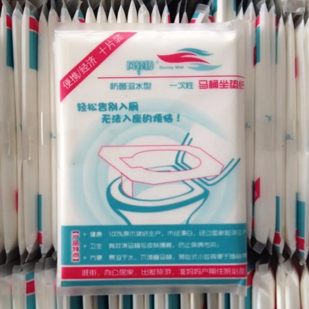 10 шт./лот одноразовые чехлы для унитаза бумажные накладки кемпинга путешествий