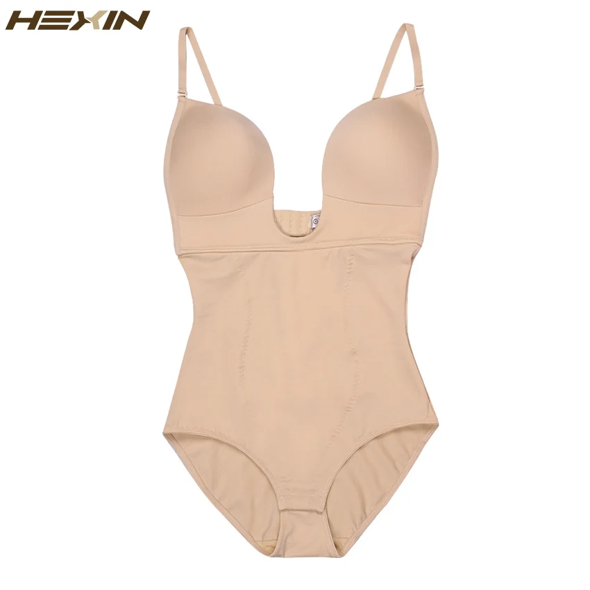 HEXIN Для женщин U окунуться облегающий костюм спинки всего тела стринги Shaper Сталь