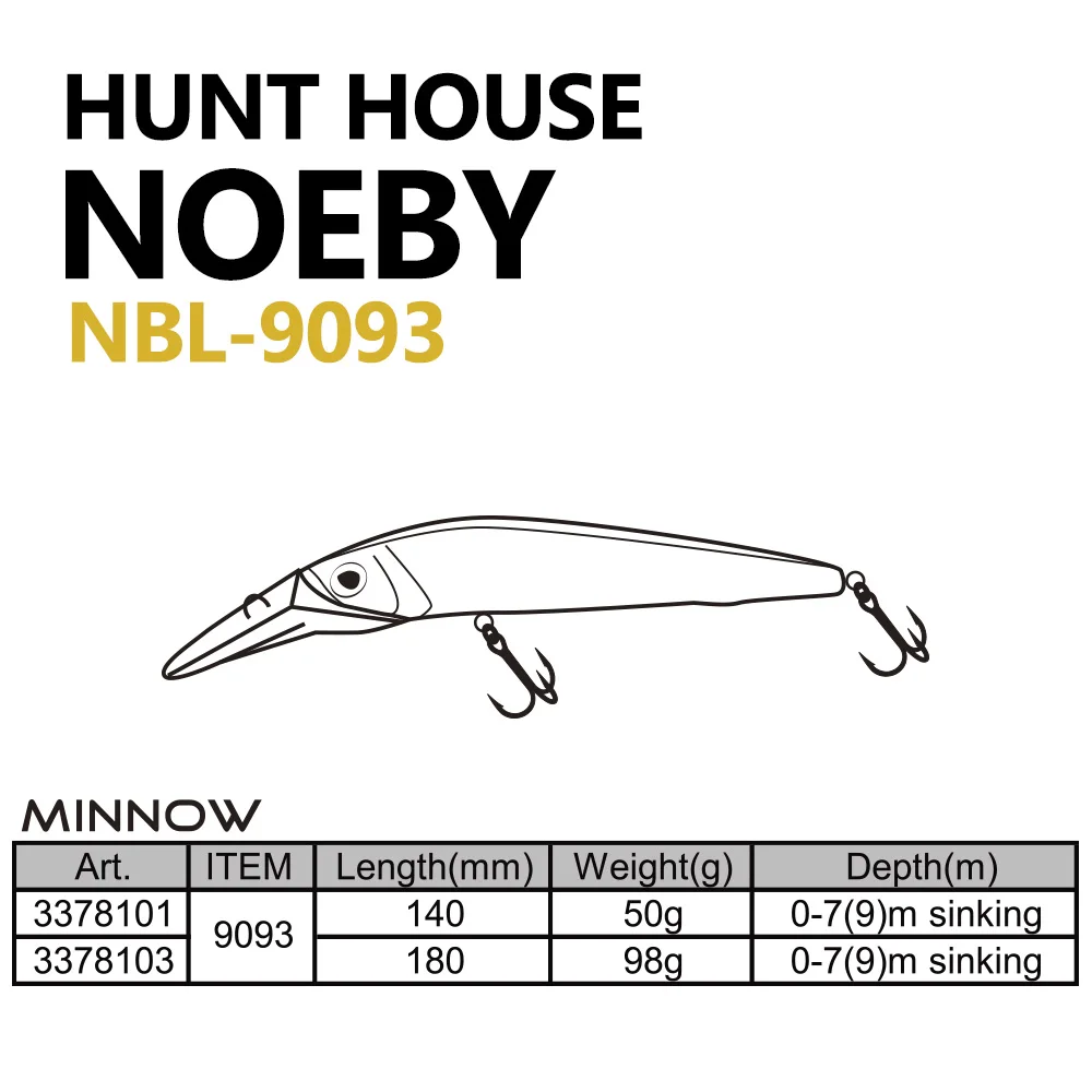 Рыболовные приманки NOEBY NBL9093 приманка гольян 140 мм/50 г 180 мм/98 жесткая Тонущая 7 9 м