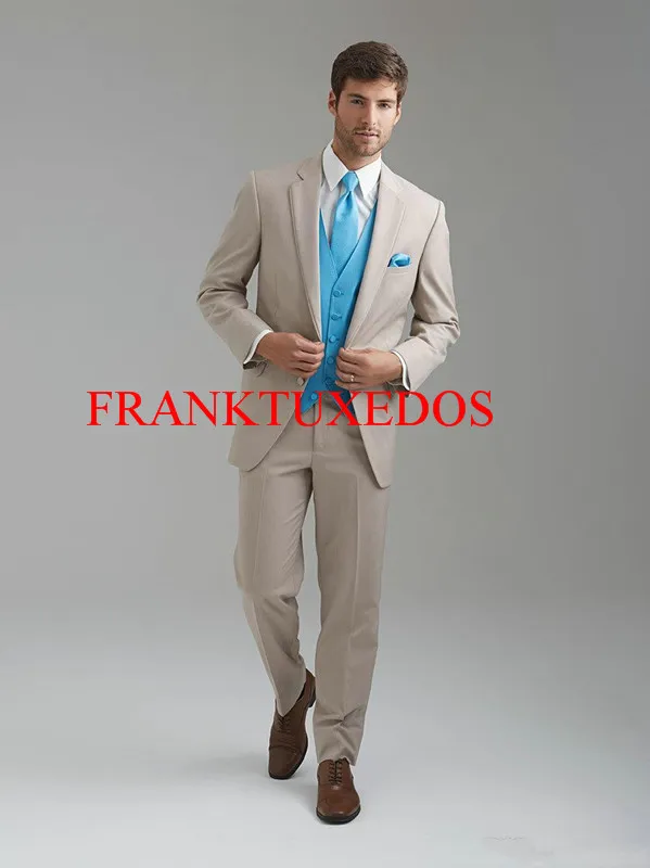 

New Arrival Custom made Groom Tuxedos Lapel Men's Suit Fashion Groomsman/Bridegroom Wedding/Prom Suits(Jacket+Pants+Vest+Tie)