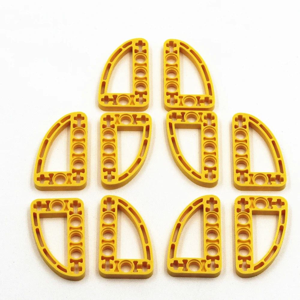 Конструктор самоблокирующийся MOC, сборные технические детали, строительные блоки оптом, 20 шт., полулучевая кривая, 3X5, совместим с Lego 32250