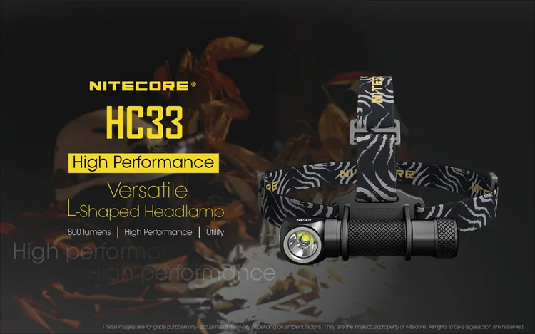 

NITECORE HC33 Headlamp 1800 Lumen CREE XHP35 HD LED Waterproof Flashlight Outdoor Camping Travel Hunting Free Shipping