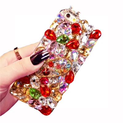 Роскошный Кристальный цветной чехол с драгоценными камнями для iphone 12 11Pro Max X XS MAX XR