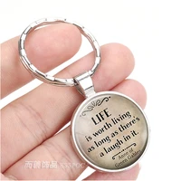 life is worth living as long as theres a laugh in it anne of green gables quote key chain key rings holder life quote gift