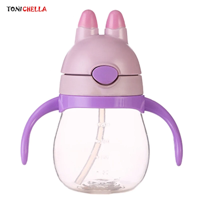 

Creative Baby Vacuum Flasks With Silicone Straw Stainless Steel Infants Thermos Cup Portable Travel Mug T0361