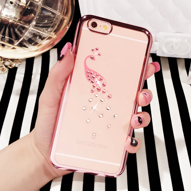 Роскошный чехол для телефона YRFF со стразами цветами животными птицами павлином